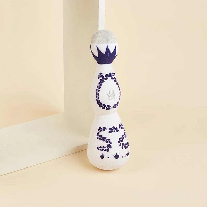 Divertido juguete de tequila para perros, juguete de peluche Boujee con sonido, juegos interactivos para perros, juguete de cumpleaños, accesorios para mascotas