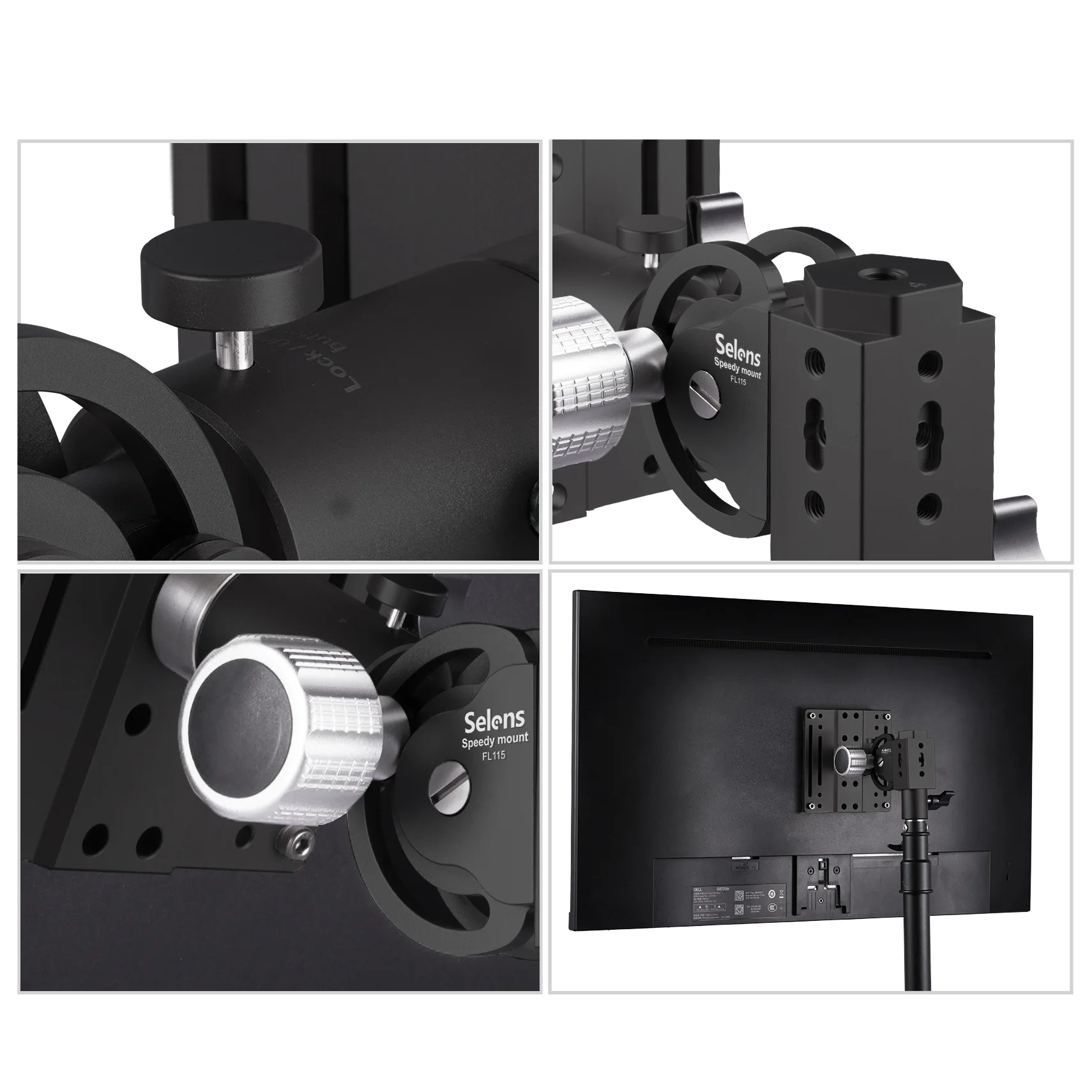 Base Universal Ajustable Selens con Rotación de 360 Grados, Soporte Desmontable, Placa de Liberación Rápida, Accesorios de Fotografía