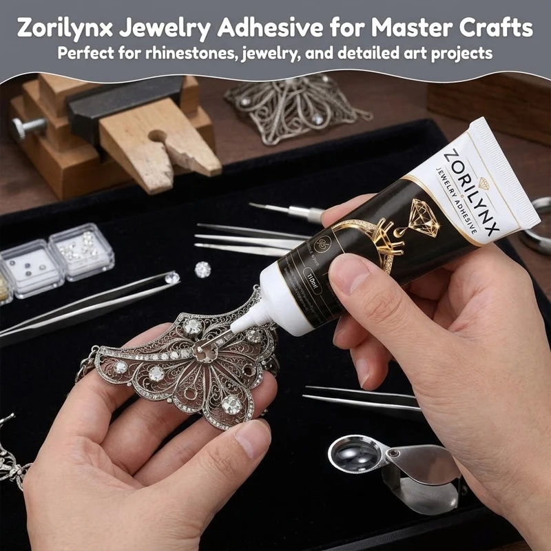 Adhesivo de Joyería de Alto Rendimiento, Líquido de Unión Invisible para Fijar Gemas, Diamantes de Imitación y Anillos Desprendidos, Fórmula de Alta Viscosidad