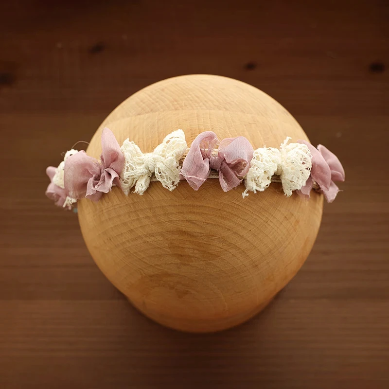 Diadema para fotografía de niña, sesión de fotos de recién nacido, tocado de flores artificiales ajustable, decoración para estudio, accesorios para fotos de bebé de luna llena