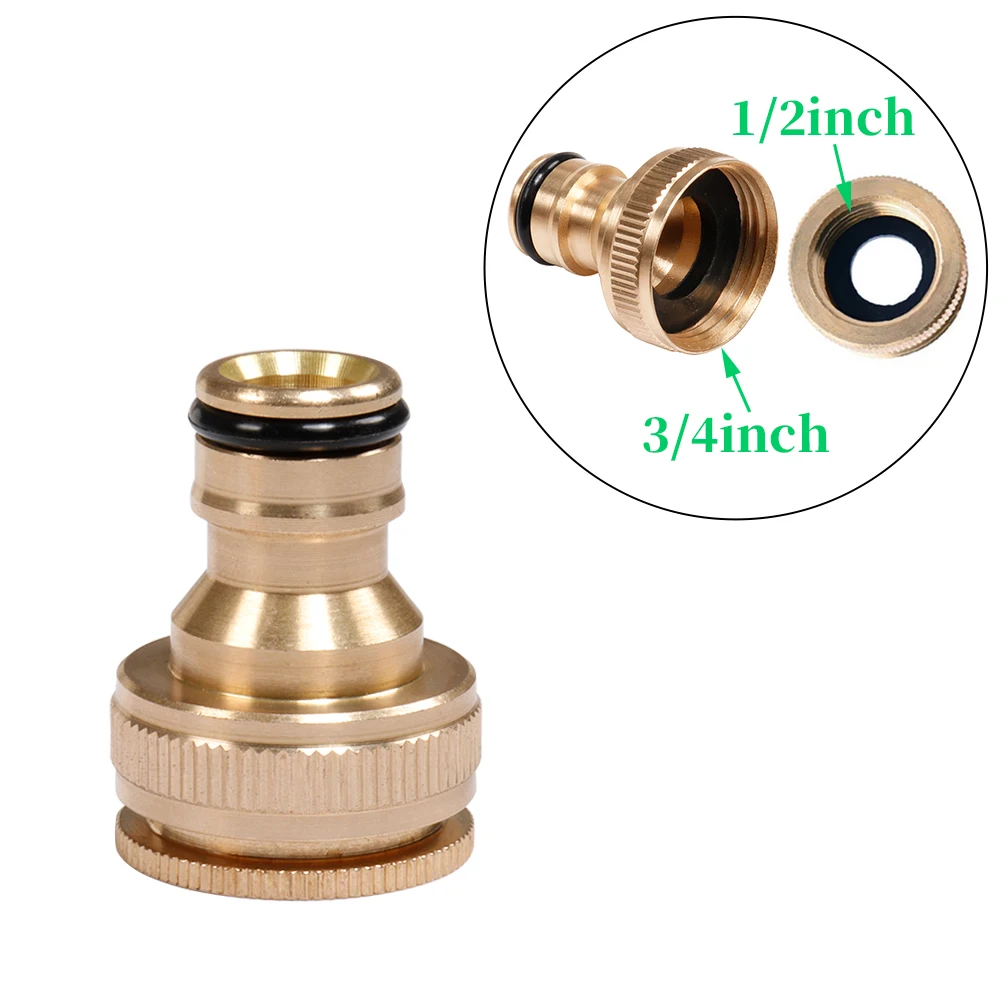 1 Uds 1/2 "3/4" 1 "grifo de rosca de latón conector rápido 16mm 20mm manguera adaptador de ajuste de pistola de agua herramienta de jardín conector de riego