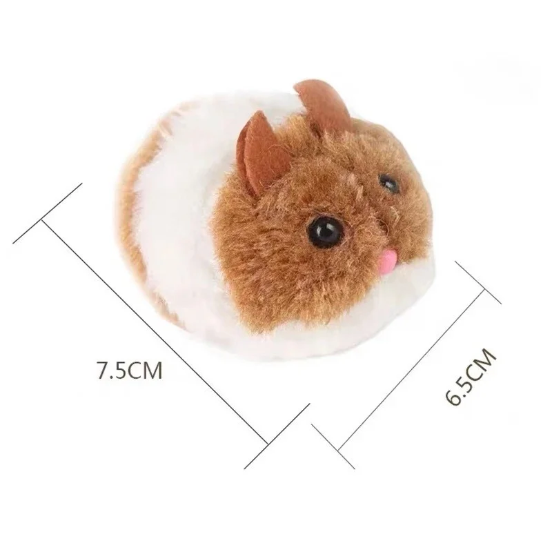 Nuevo juguete de ratón mecánico de simulación, volteá alrededor de correr, hámster de peluche, mascota, gatito, ratón de peluche de seguridad, juguete para regalo interactivo