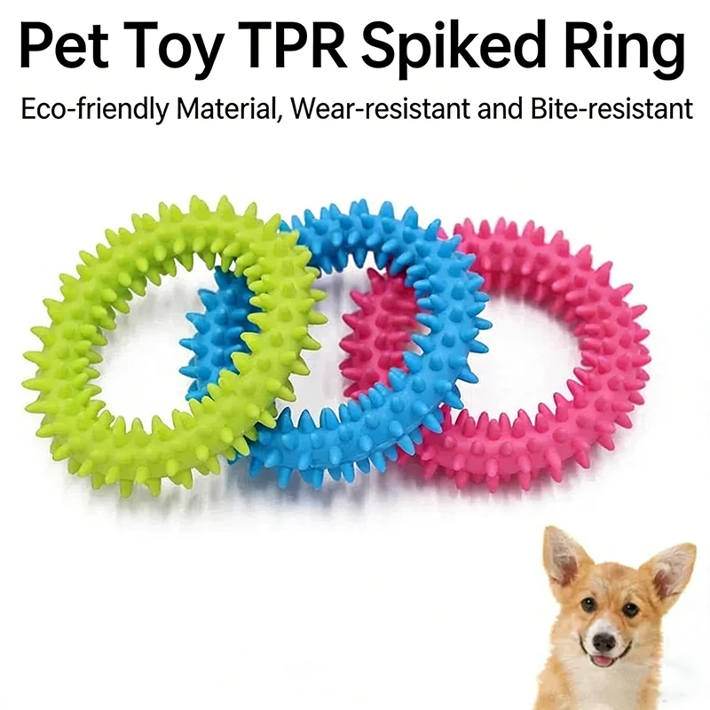 Juguete masticable de goma suave con forma de hueso para mascotas, resistente a mordidas, para limpieza de dientes molares, juguetes interactivos de entrenamiento para perros