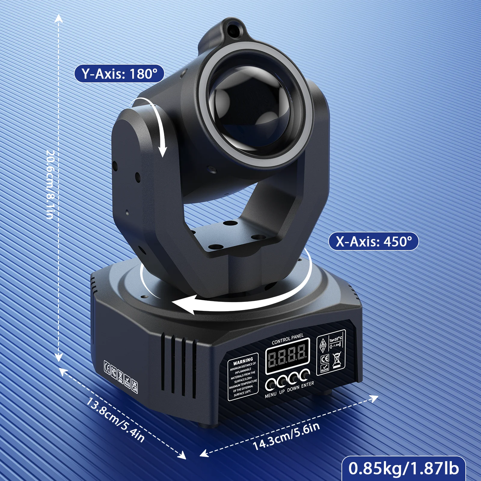 U'King Mini 30W haz de luz con cabezal móvil LED 4 en 1 efecto RGBW luz estroboscópica de escenario DMX sonido activado DJ Disco Bar luz de fiesta
