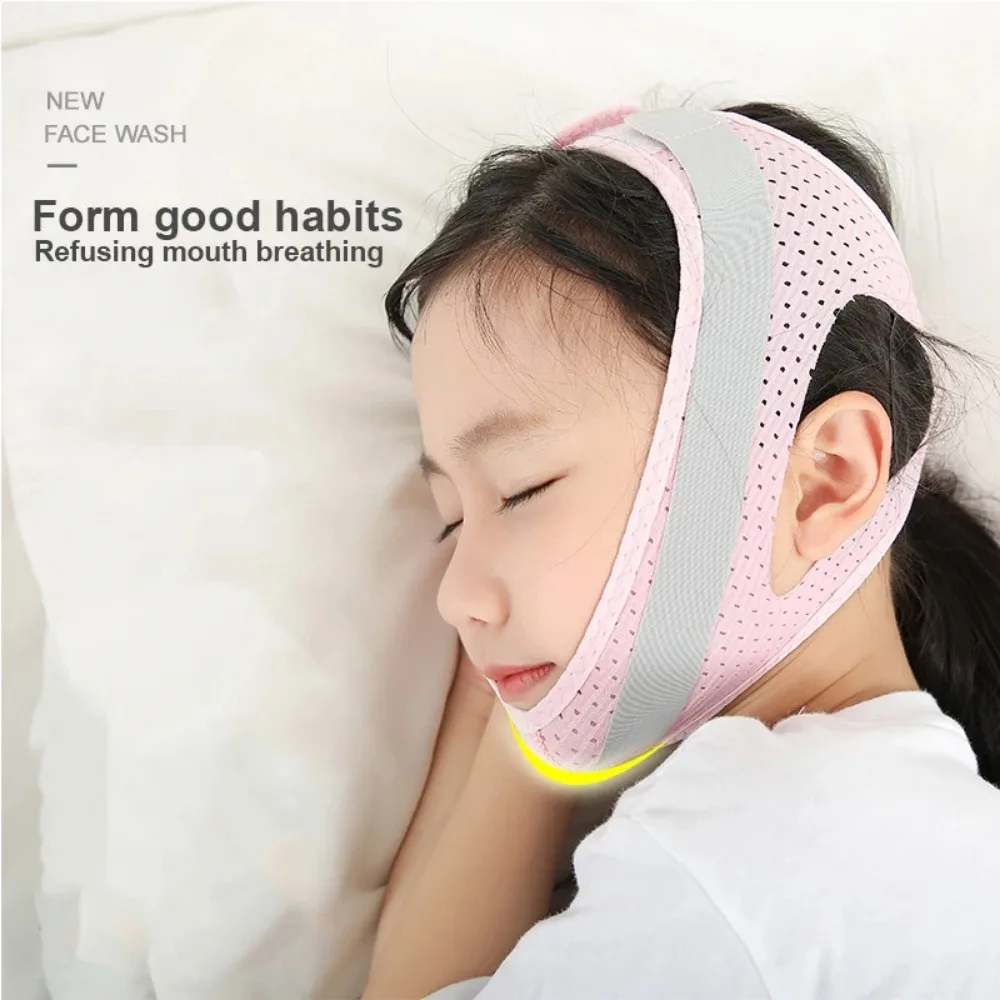 Boca antiabierta para dormir para niños, previene la apertura de la boca, vendaje facial en V, corrección de hábitos para dormir para niños