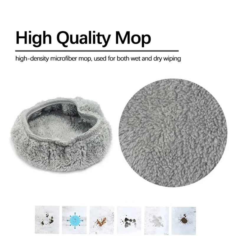 Trapo de limpieza de microfibra para Robot limpiador de ventanas, fregonas reutilizables de 14,5 cm para Robot aspirador redondo Universal, toalla, paño para polvo