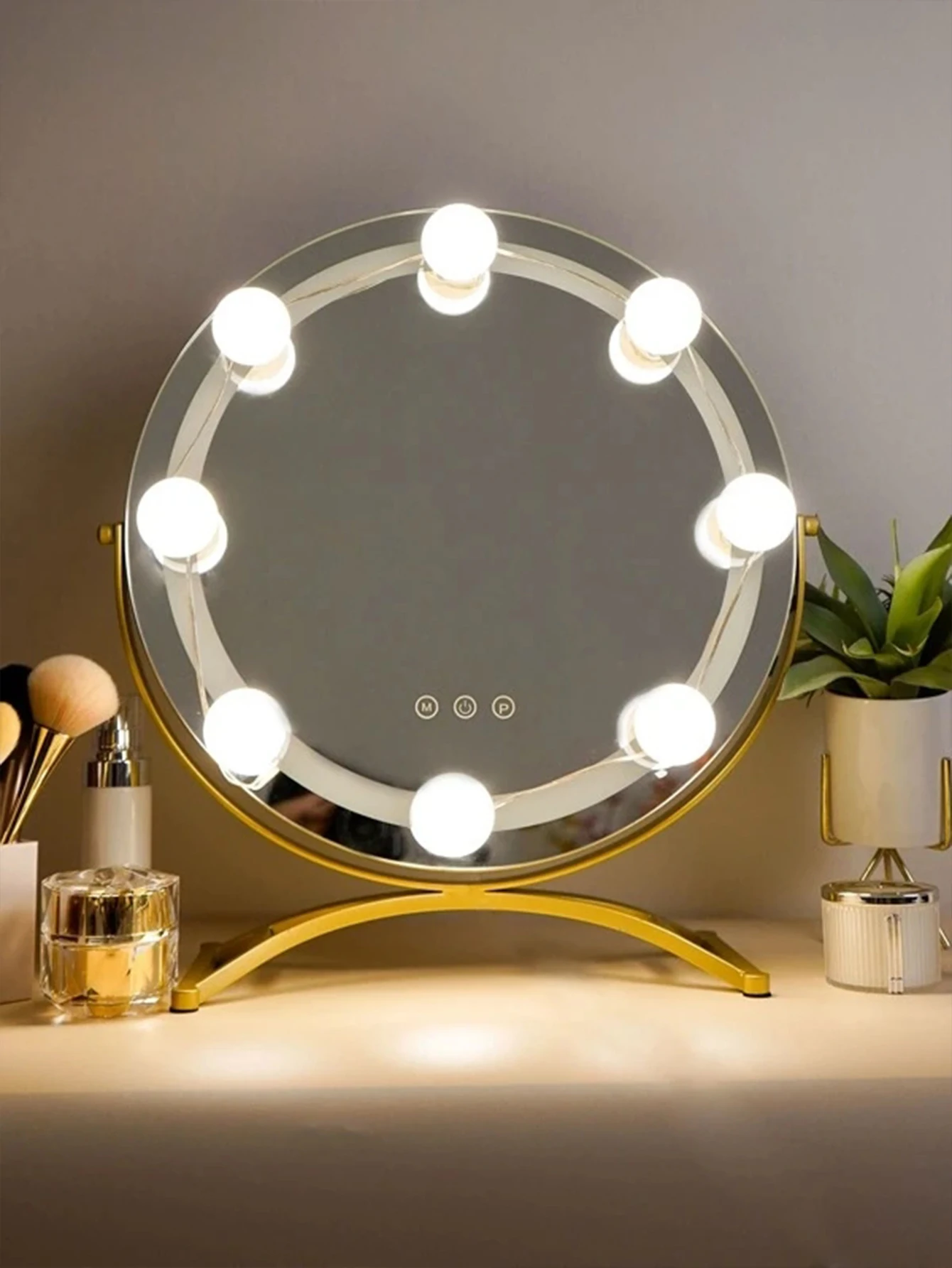 Bombillas LED para espejo de maquillaje, luces de tocador con carga USB, iluminación para tocador de baño, luz LED regulable para espejo de tocador