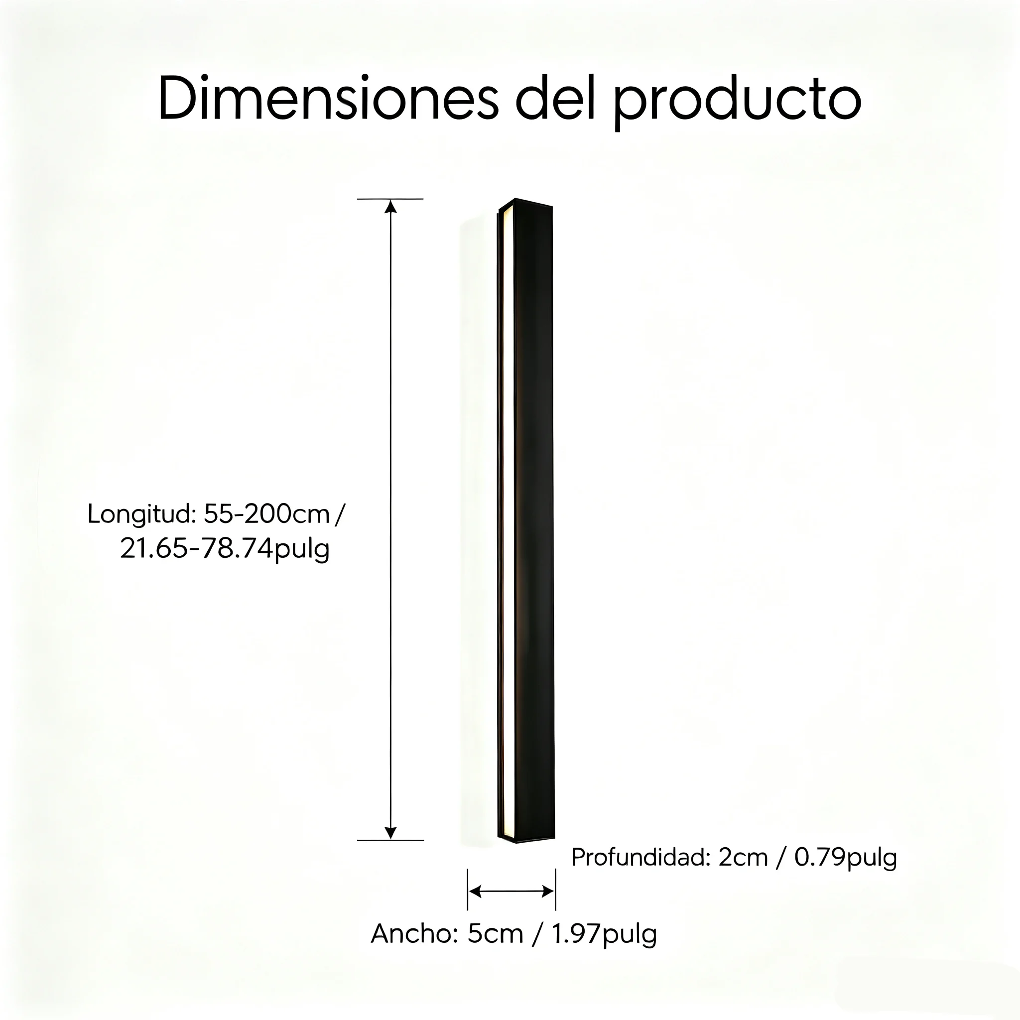 2/1PCS Lámpara de Pared LED con Sensor de Movimiento, Impermeable IP65, para Exteriores, Lámpara de Pared para Villa, Jardín, Porche, 110V 220V 55-200CM