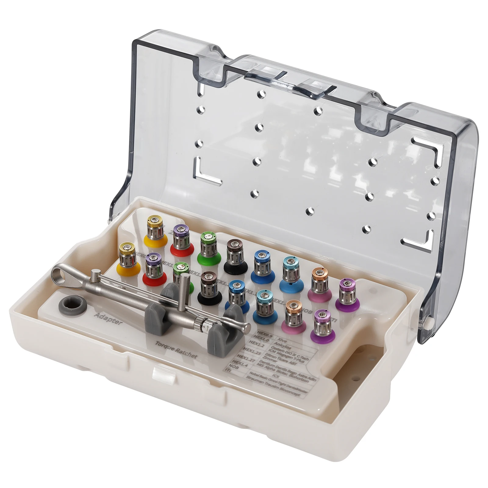 Kit de implante Dental Universal, controlador de muelle, destornillador hexagonal manual, conductores largos + cortos, Kit de llave de torsión protésica