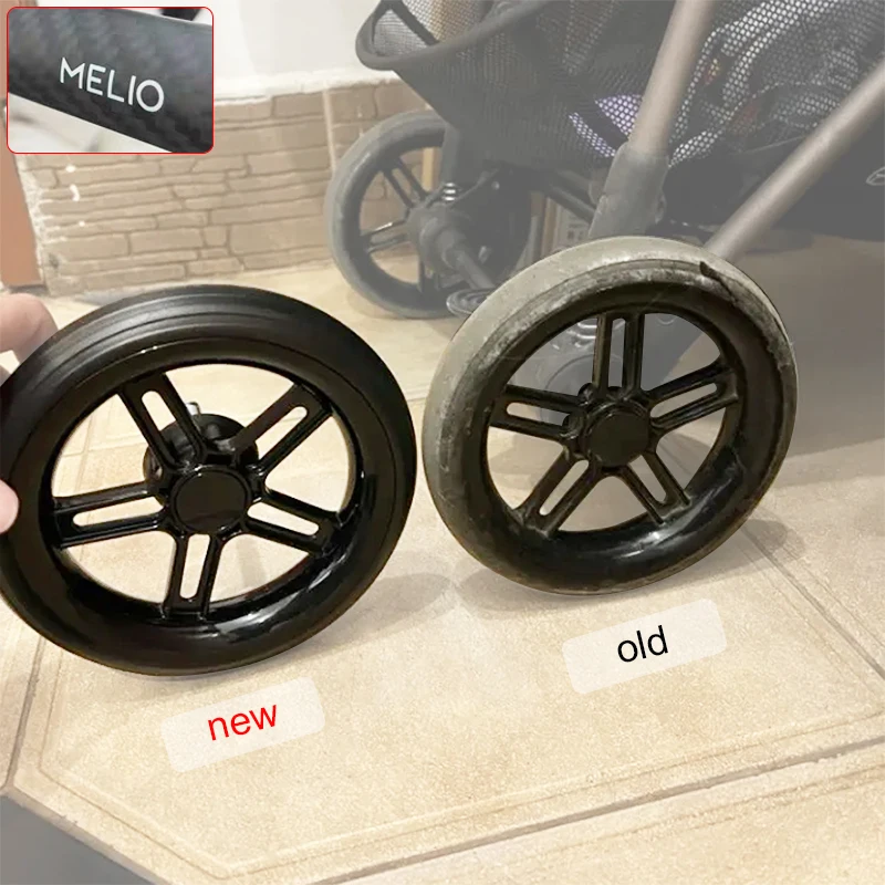 ¡SOLO rueda delantera o trasera Melio de 17CM para accesorios de Buggy Cybex Melio 2/3/Carbon/Pro Series, otros cochecitos no están compatibles! !