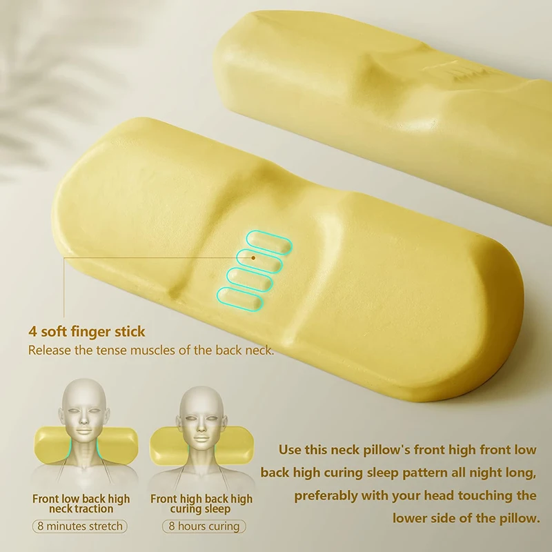 Almohada cervical, almohada de contorno de espuma viscoelástica, almohadas de cama para dormir lateral, almohada ortopédica ergonómica para dormir, almohada para el cuello