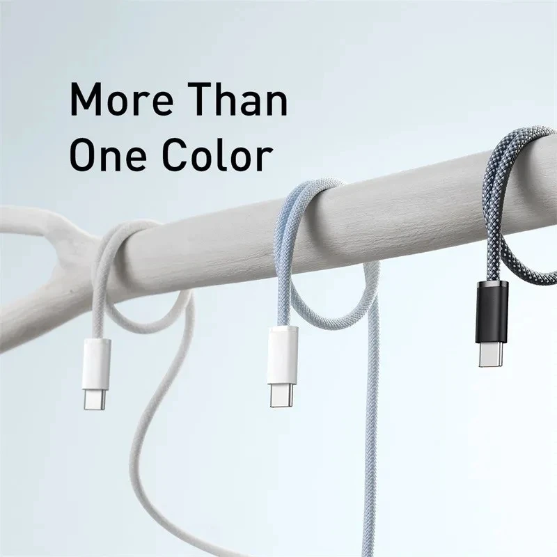 Cable de USB-C Original para iPhone 16 15 Pro Max PD 60W carga rápida para Huawei Xiaomi Samsung tipo C accesorios de Cable de tejido
