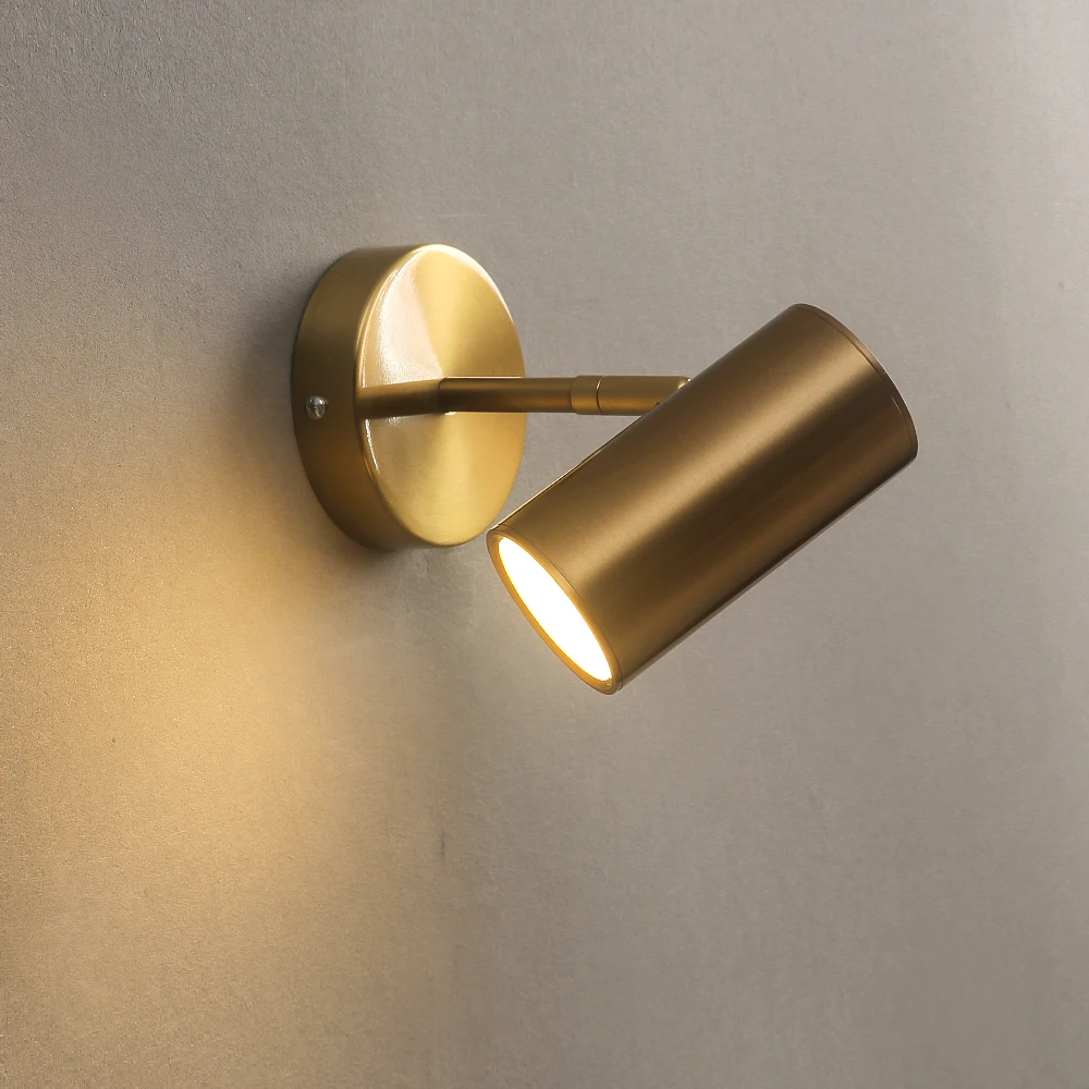 Lámpara de pared moderna nórdica para dormitorio, luces LED de ángulo ajustable, accesorios de iluminación de entrada para sala de estar y escalera
