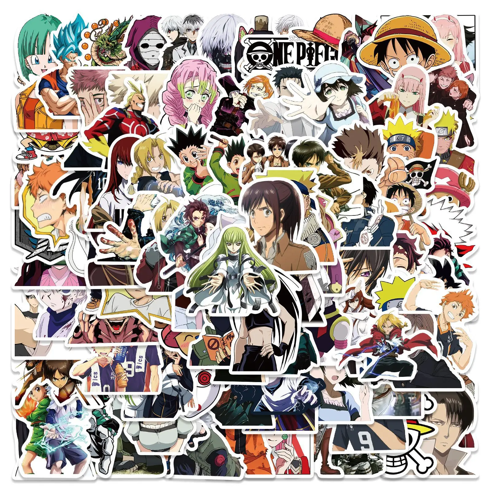 100 Uds mezcla de pegatinas de colección de Anime impermeables DIY Graffiti teléfono portátil equipaje guitarra cuaderno taza pegatinas de dibujos animados juguete para niños