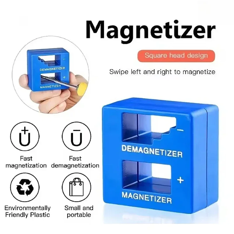 Herramienta Profesional 2 en 1 para Magnetizar y Desmagnetizar, Magnetizador Rápido para Destornilladores, Brocas y Herramientas de Reparación
