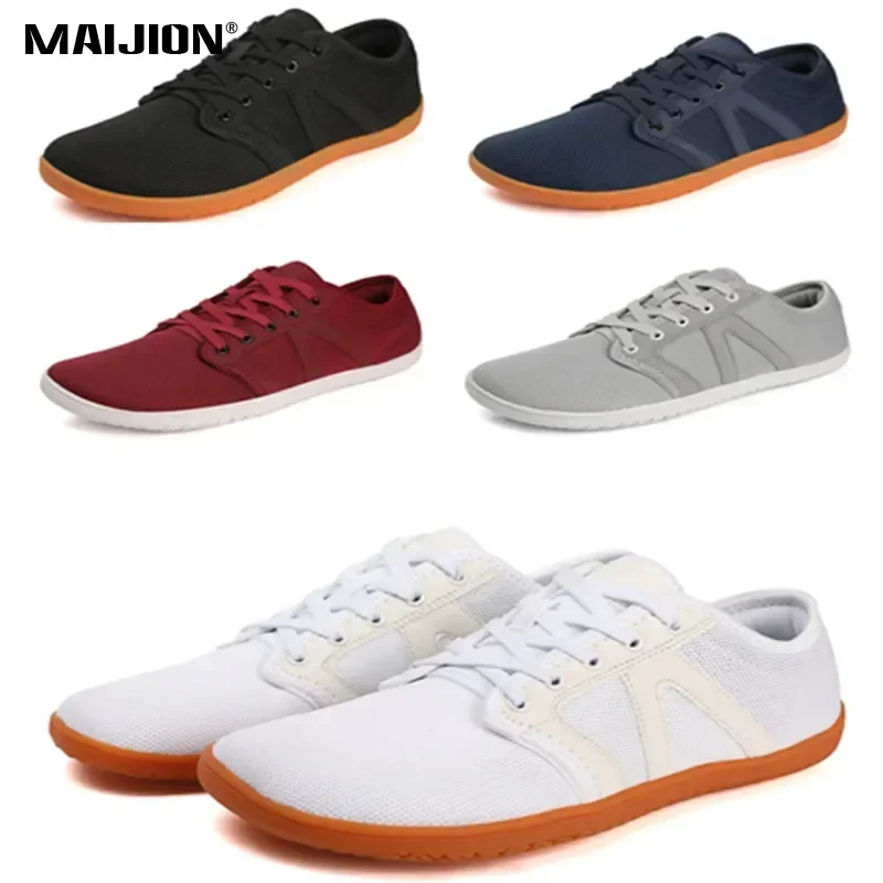 Zapatos deportivos informales para hombre, zapatos descalzos minimalistas para entrenamiento cruzado, zapatos para caminar con punta ancha, zapatillas para correr con suela de caída cero