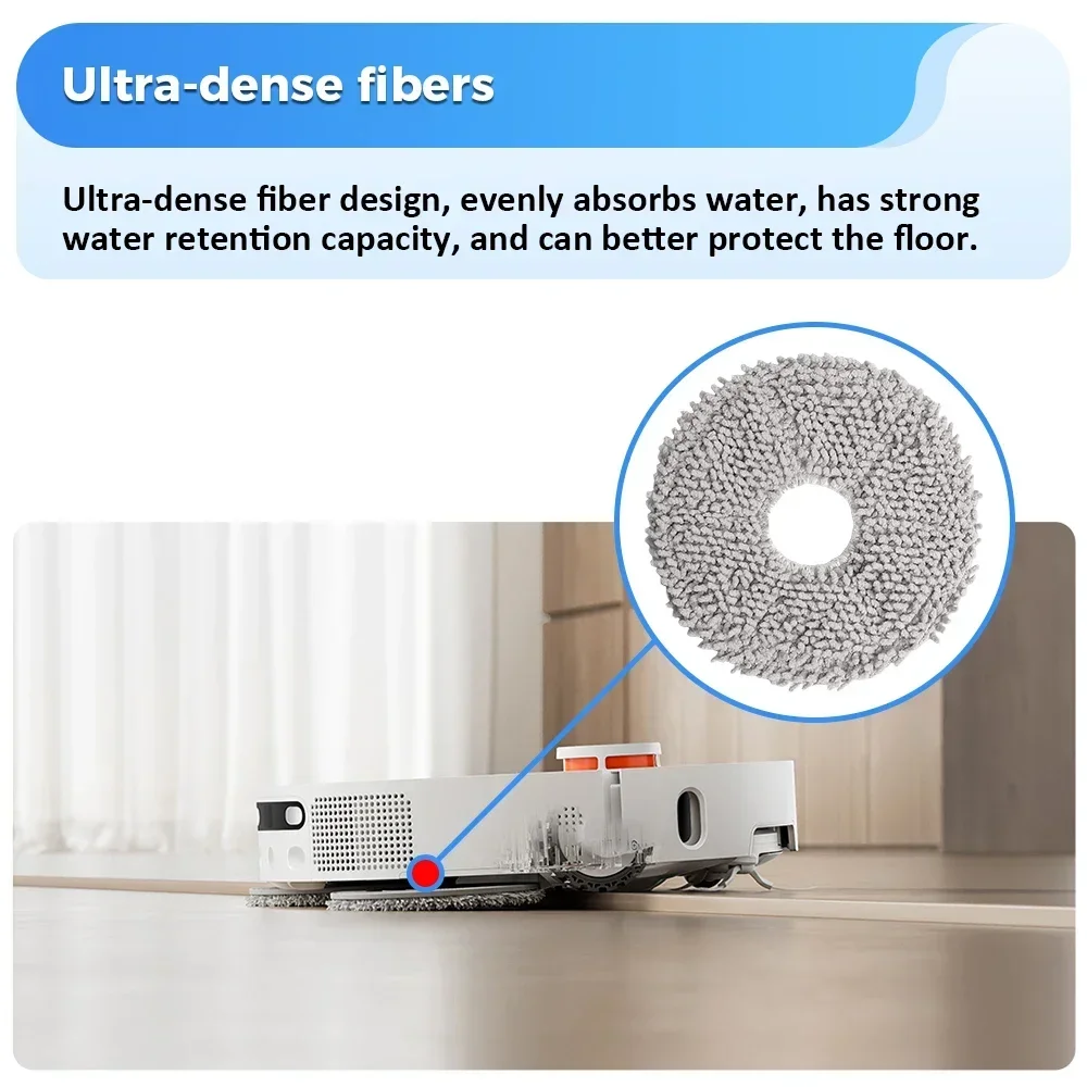 Paño de mopa duradero, accesorios compatibles para Xiaomi X20 + X10 + X20 Plus X10 Plus, piezas de repuesto para Robot aspirador, 16 Uds.