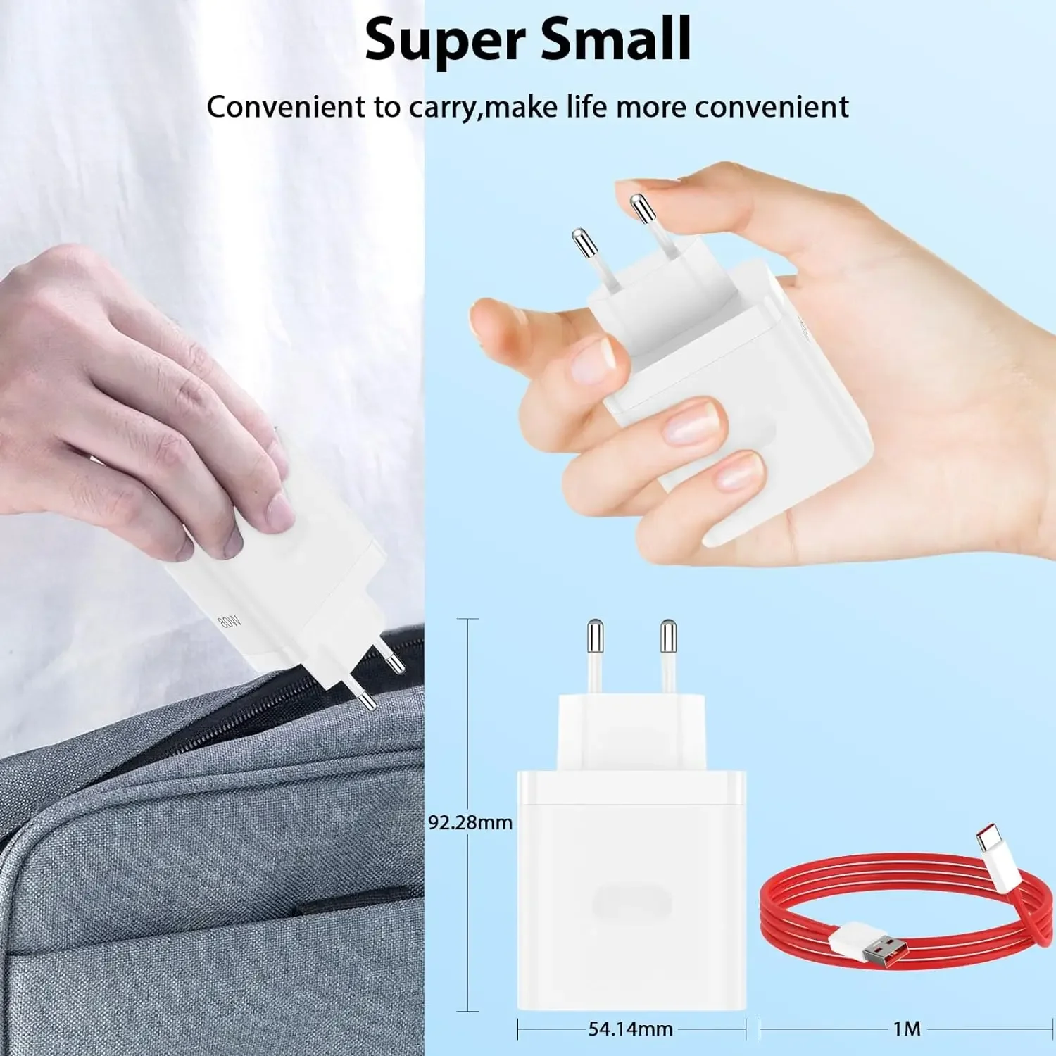 Cargador de pared rápido para OnePlus, Cable USB tipo C, 80W, SuperVOOC, para OnePlus 10, 11, 12, Nord, CE 2, 3 Lite, realme OPPO, 10 GT, NEO 2, 3