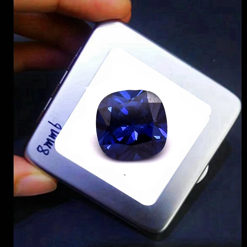 Zafiro azul tanzanita natural, corte cojín, AAAA+, 12×12 mm, 10,50 quilates, piedra preciosa suelta para la fabricación de joyas