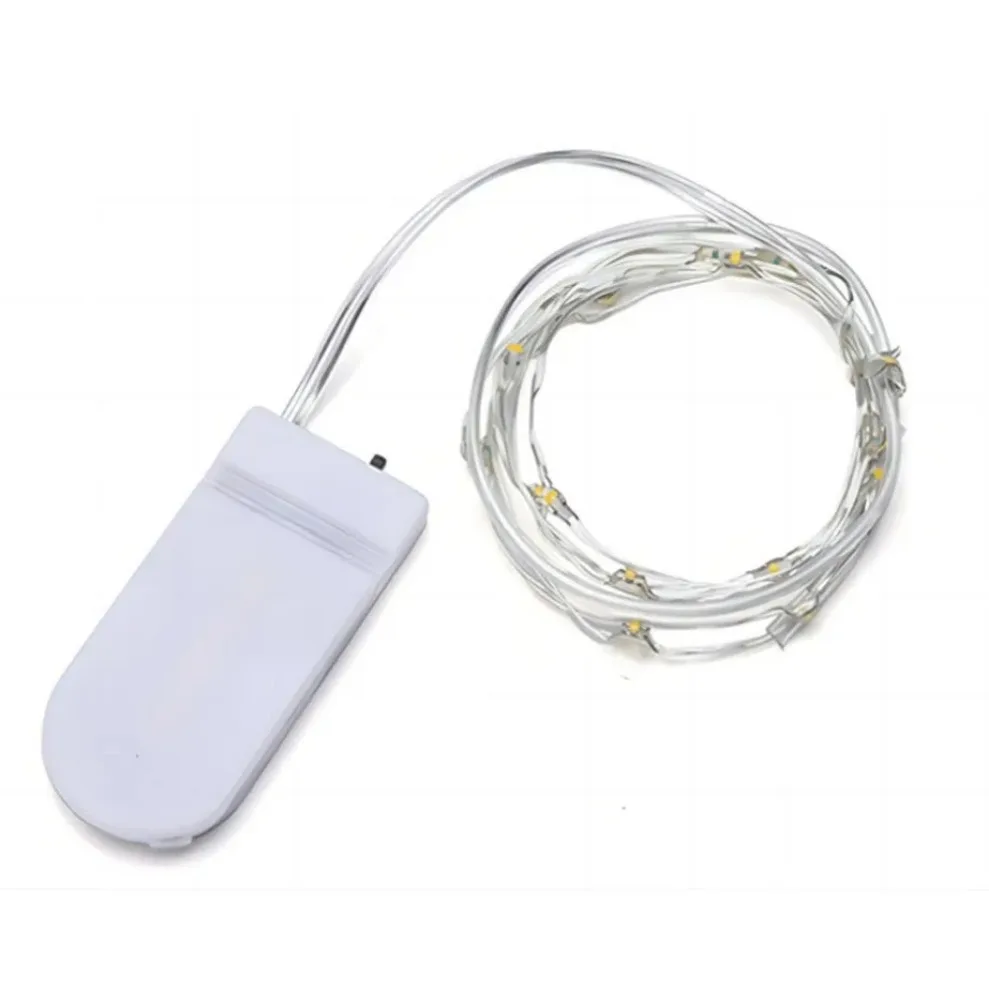 Guirnalda de luces LED de 5M, luces de hadas de alambre de cobre Led impermeables con pilas, luces de decoración navideña para fiesta de boda DIY