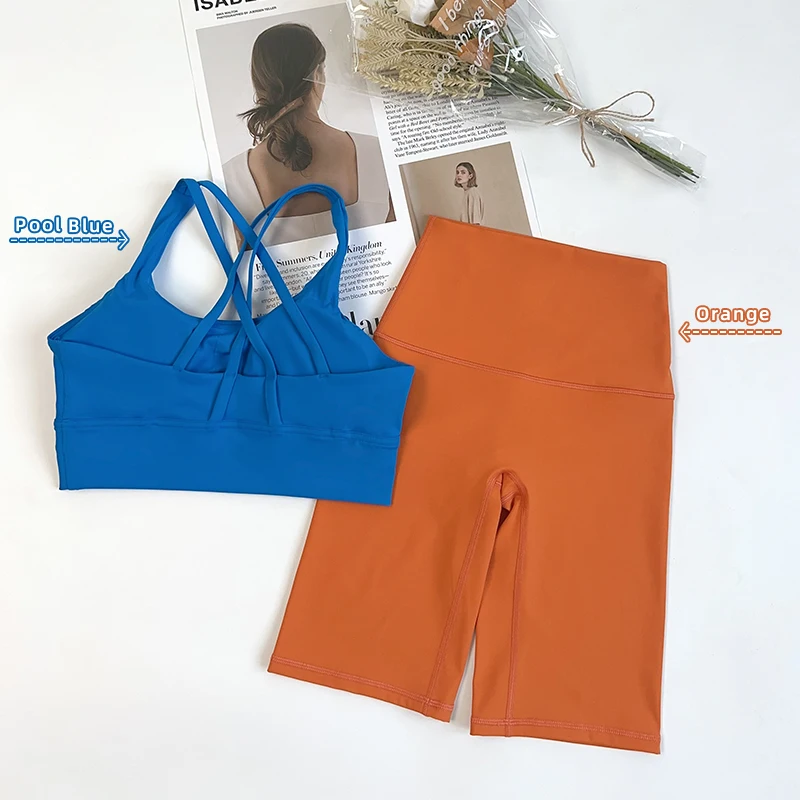 Sujetadores deportivos de Color sólido para mujer, sujetadores deportivos para correr en la espalda, Top de nailon, ropa interior Sexy transpirable para gimnasio