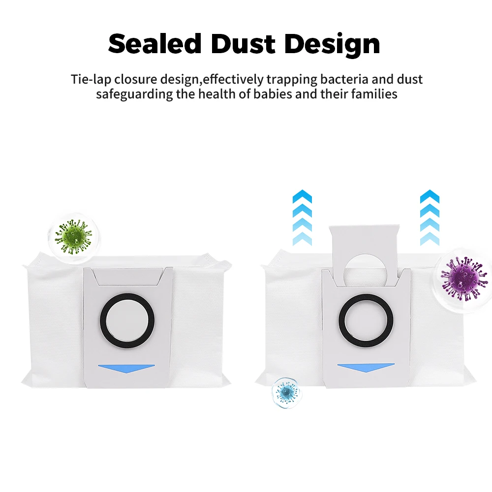 Para Ecovacs Deebot X1 OMNI/TURBO,T10 OMNI/TURBO/X1S PRO caja de polvo, Cepillo Lateral principal, filtro Hepa, bolsas de polvo de trapo de fregona piezas de paños de fregona