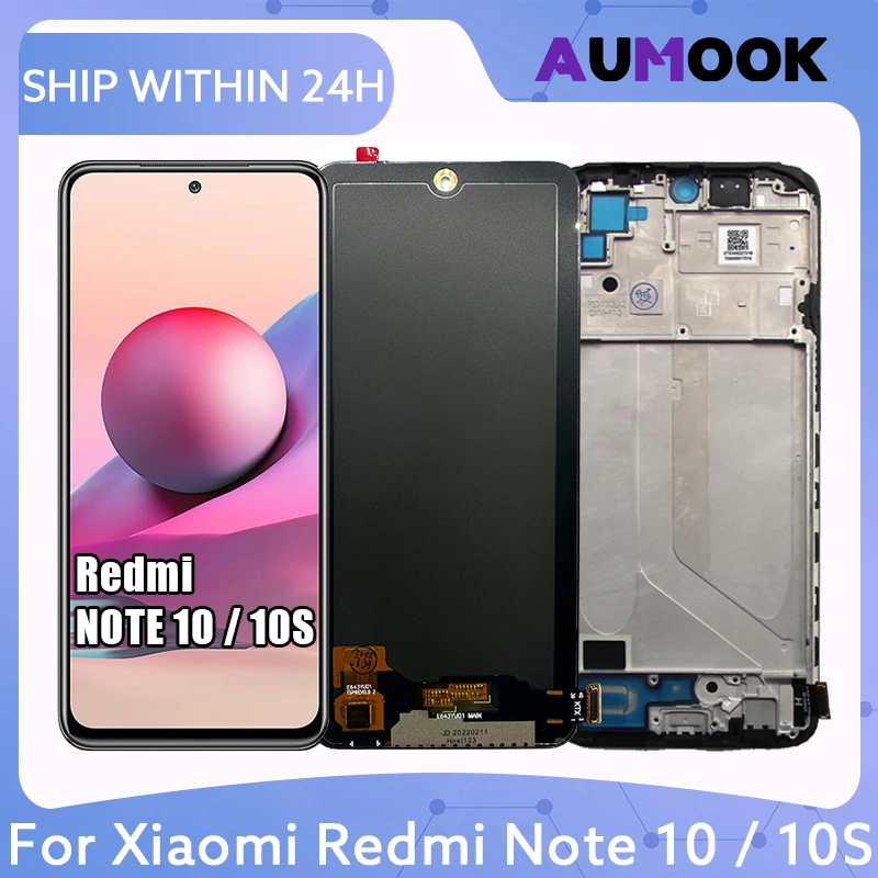AMOLED LCD para Xiaomi Redmi Note 10 4G 10S pantalla LCD MONTAJE DE digitalizador con pantalla táctil para Redmi Note10S M2101K7AI M2101K7BG