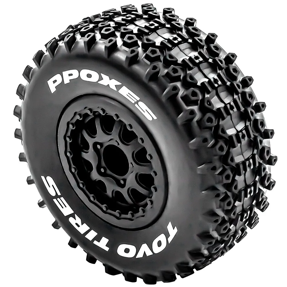 4 Uds 112mm 1/10 neumáticos de camión de recorrido corto rueda con 12mm hexagonal para Slash Arrma Senton HuanQi 727 Vkar 10sc Hpi Rc Car