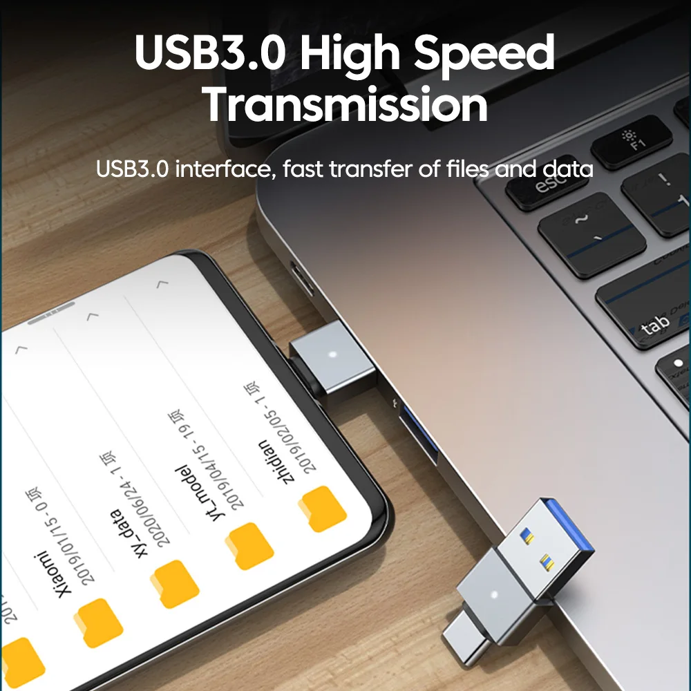 Adaptador USB 3,0 macho a tipo c macho, adaptadores convertidores de transferencia de datos de carga para teléfono móvil Iphone 15-16 Samsung