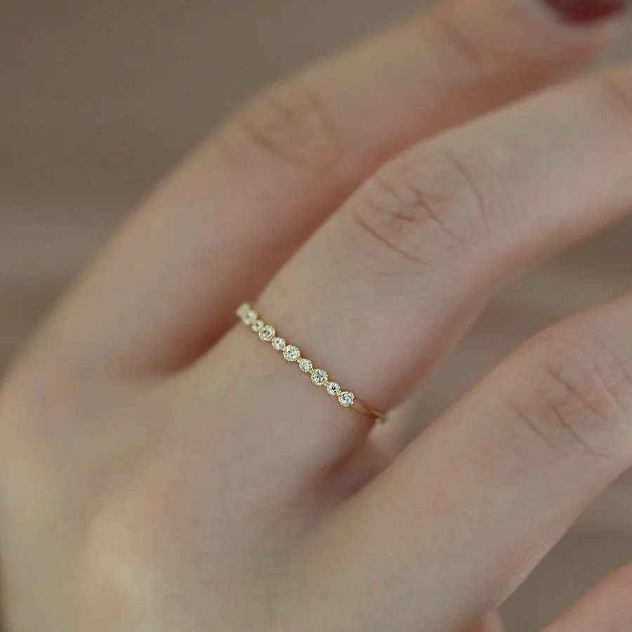 Anillo geométrico de circón brillante de oro de 14K chapado en plata esterlina 925 para mujer, accesorios de joyería para fiesta y boda