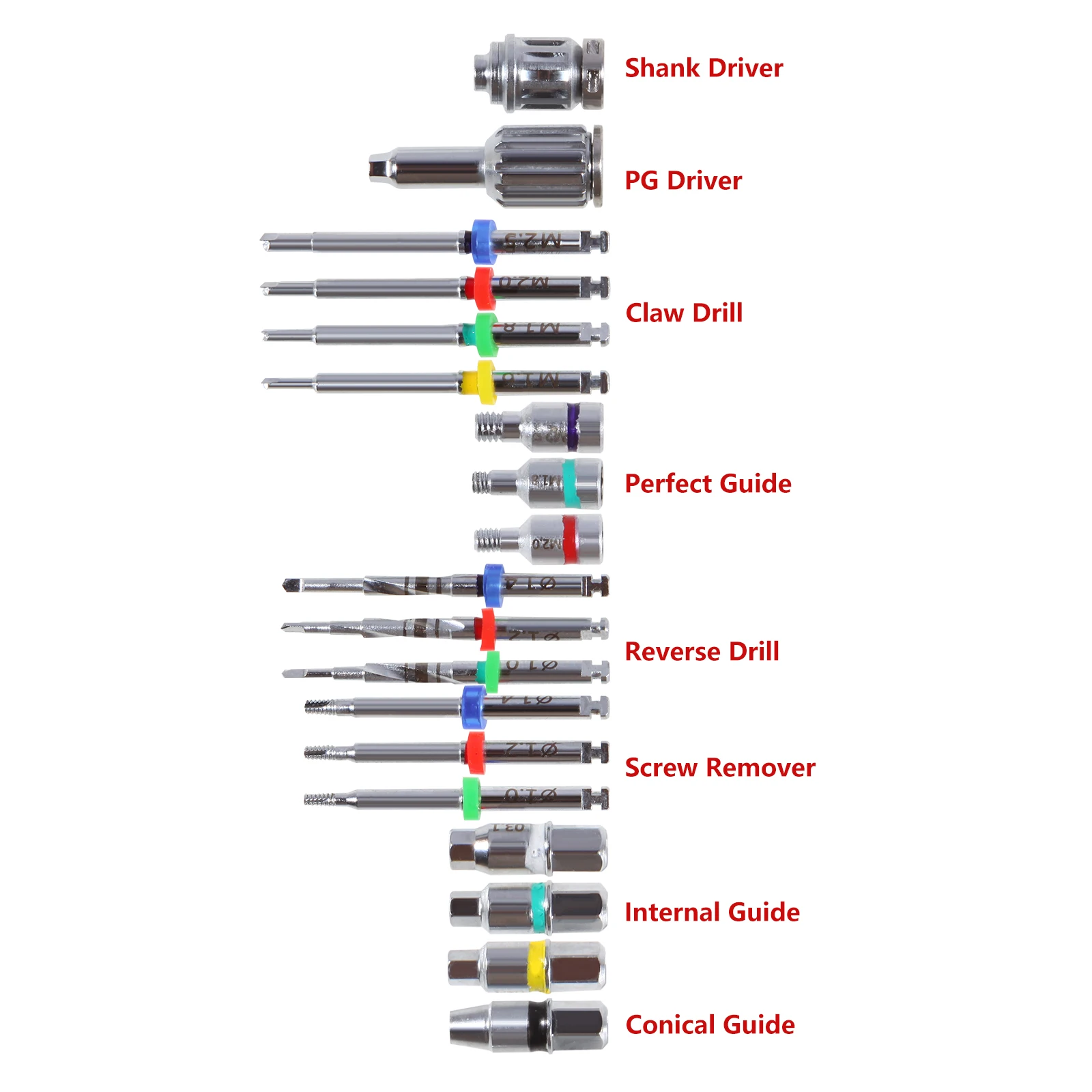 Kit Universal de extracción de tornillos rotos para implante Dental, herramienta quirúrgica, herramienta de instrumento, guía de taladro inverso, controlador NeoBiotech