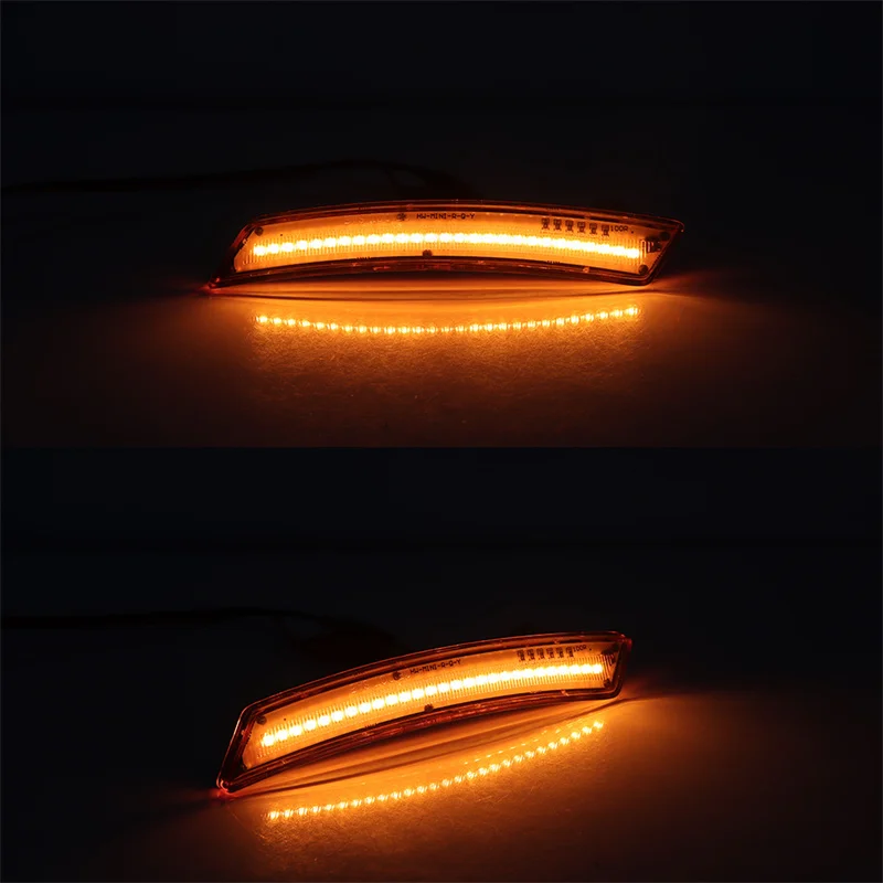 Luces LED de posición lateral delanteras ámbar/traseras rojas, lámparas acampanadas para guardabarros para 2007-2016 Gen 2nd MINI Cooper R55 R56 R57 R58 R59 R60 R61