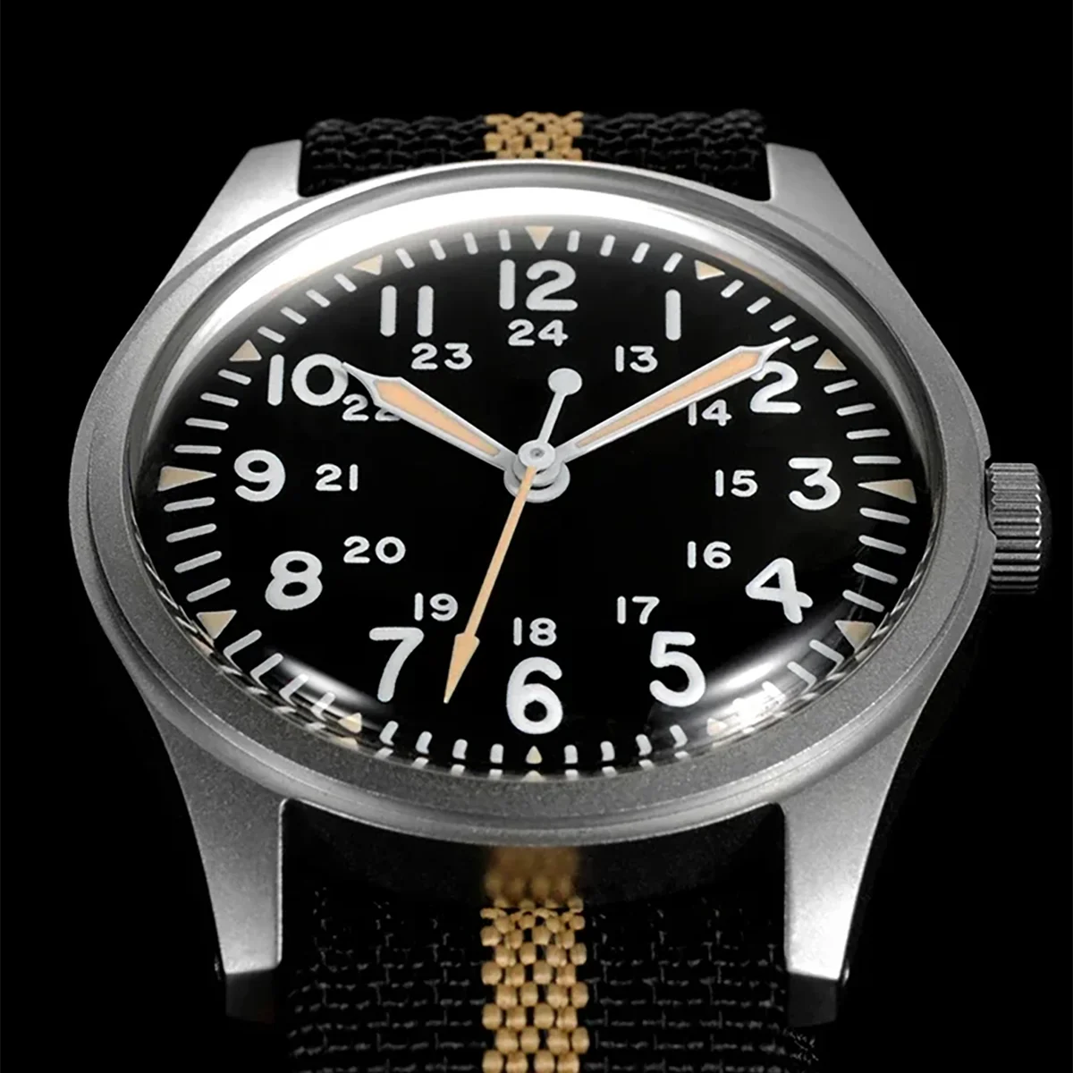 2025 nuevo RDUNAE RA03 34.5mm militar hombres reloj de cuarzo Vintage G10 Miyota 2035 relojes K1 cristal Mineral reloj de pulsera de acero inoxidable