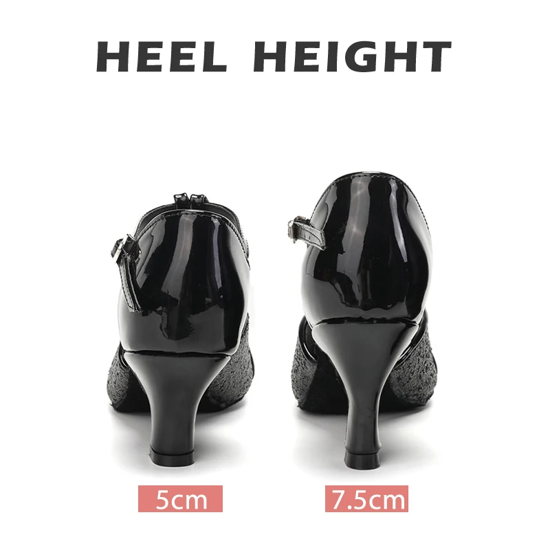 Zapatos de baile para mujer/niñas/señoras salón de baile latino moderno Tango y Salsa 5,5/7, 5 CM zapatos de baile de tacón sandalia de entrenamiento
