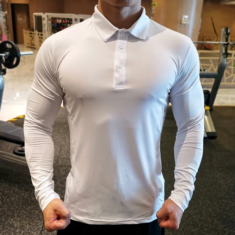 Camiseta deportiva de compresión para hombre, Top de manga larga, ropa para gimnasio, correr, Fitness, ropa deportiva ajustada, sudadera Rashgard para senderismo de talla grande