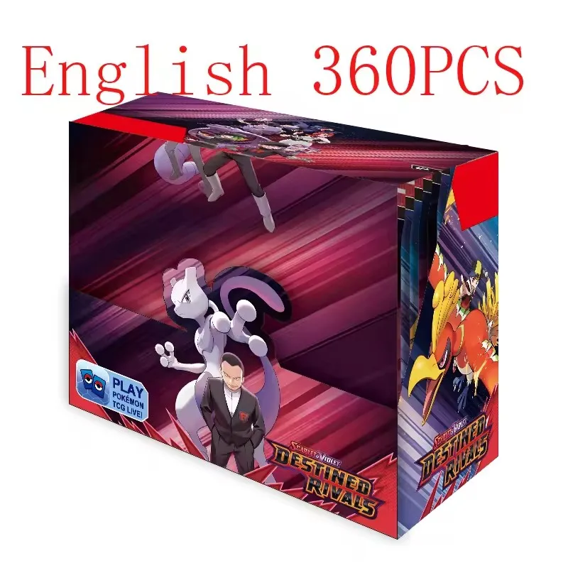 NUEVO Paquete de 360 Cartas: White Flare, Black Bolt, Prismatic SPARKS, Scarlet, Violet 151. Booster en inglés para batallas, regalo de intercambio.