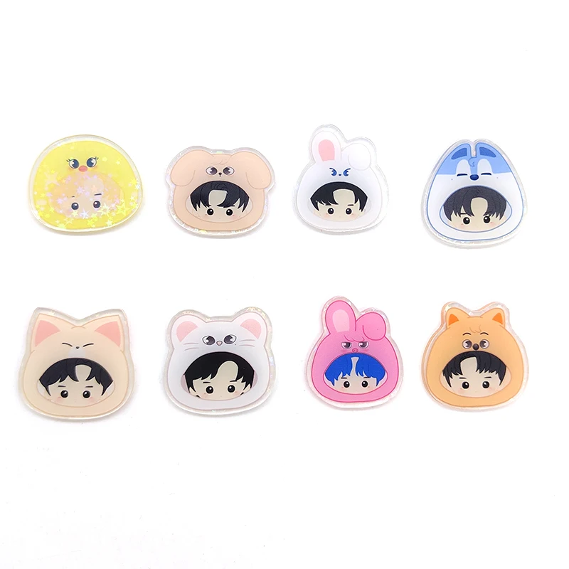 8 unids/set KPOP broche acrílico Pin accesorios lindo accesorio de moda para ropa y mochilas regalos para fanáticos