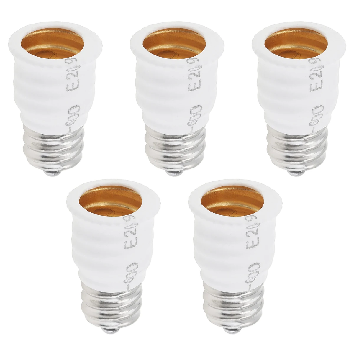 Adaptador de enchufe de luz LED E12 a E14, convertidor de portalámparas, adaptador de bombilla, enchufes, cambiador, accesorios de iluminación, 5 piezas