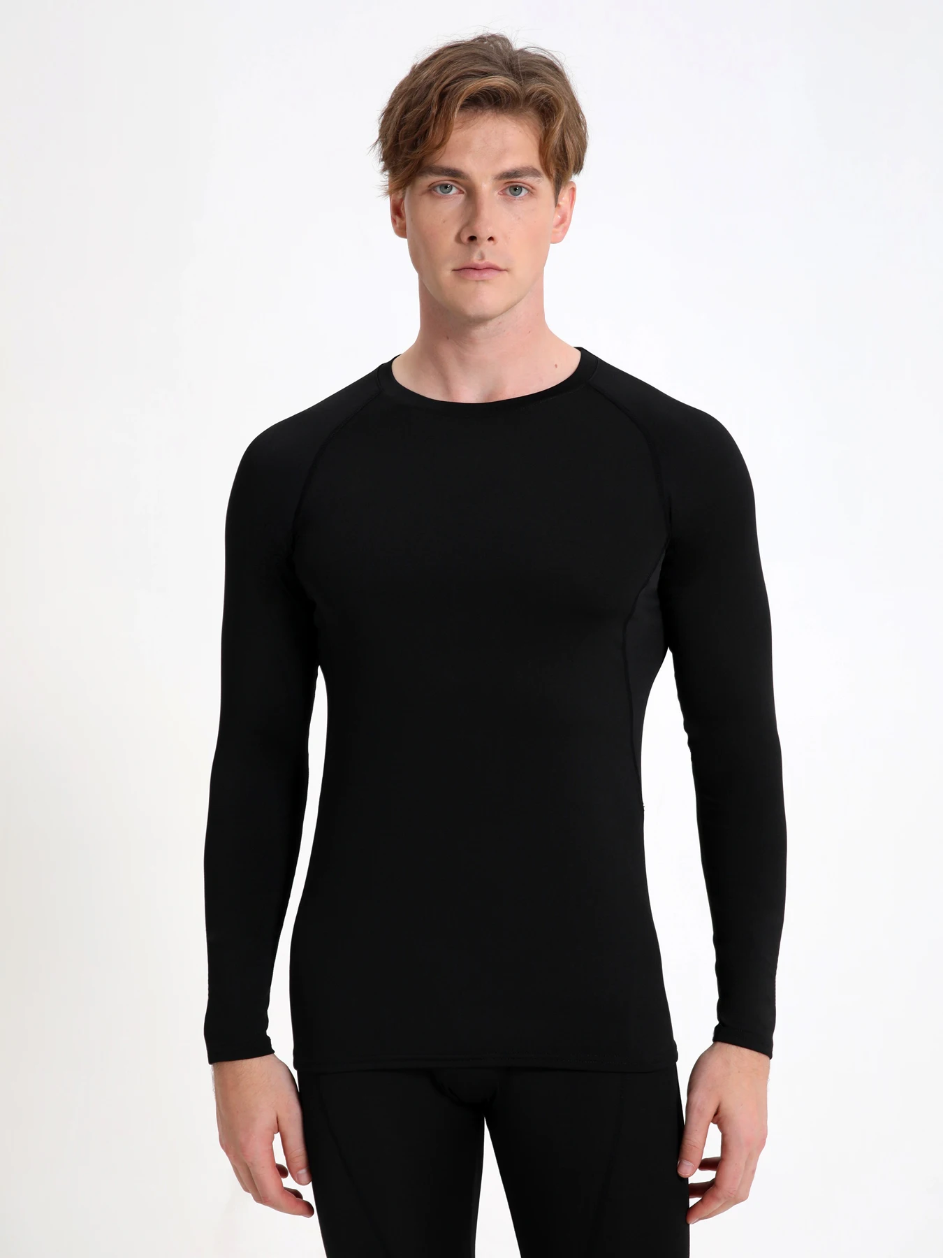 Camisas de compresión para hombre, camiseta de entrenamiento atlético de manga larga, Ajuste rápido