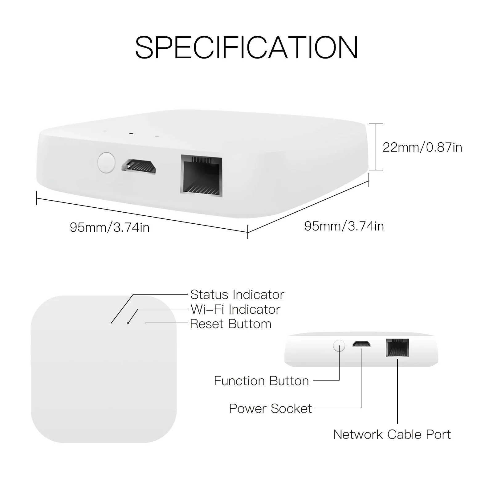 MOES Tuya-puerta de enlace multimodo con cable inteligente ZigBee, concentrador de malla Bluetooth, aplicación remota Smart Life, Control por voz a través de Alexa y Google Home