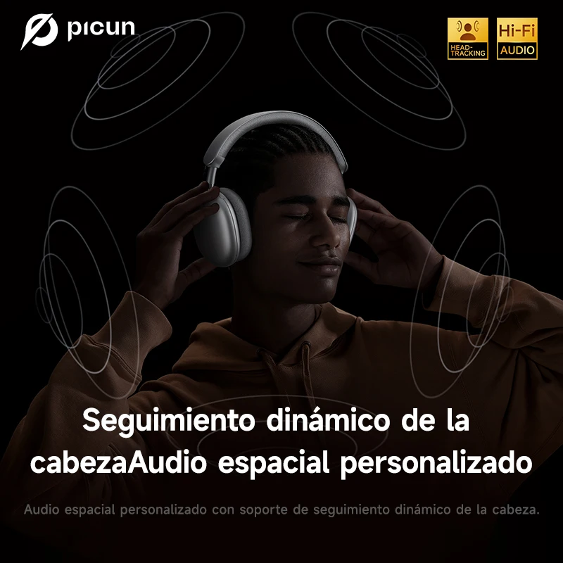 Picun F8 Pro ANC auriculares inalámbricos Audio espacial 3D seguimiento de cabeza-52dB ANC auriculares Bluetooth HIFI ENC HD micrófono aplicación de baja latencia