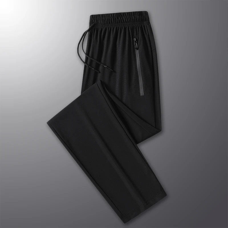 Nuevos pantalones de secado rápido de seda de hielo de alta calidad para hombre, pantalones sueltos de verano de alta elasticidad para deportes al aire libre, correr, Fitness, ocio