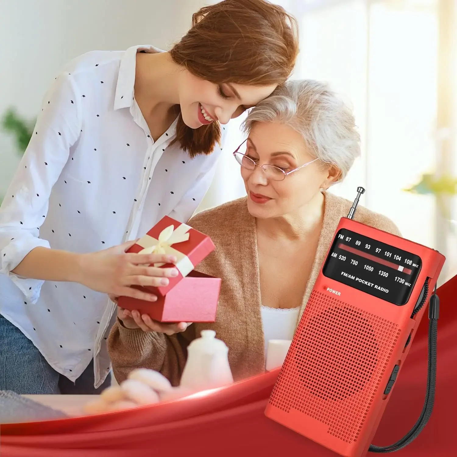 Supervivencia de emergencia Batería AA de banda completa Pequeña radio portátil Mini AM FM Puntero Radio de bolsillo para correr Compaing Viajes Analógico