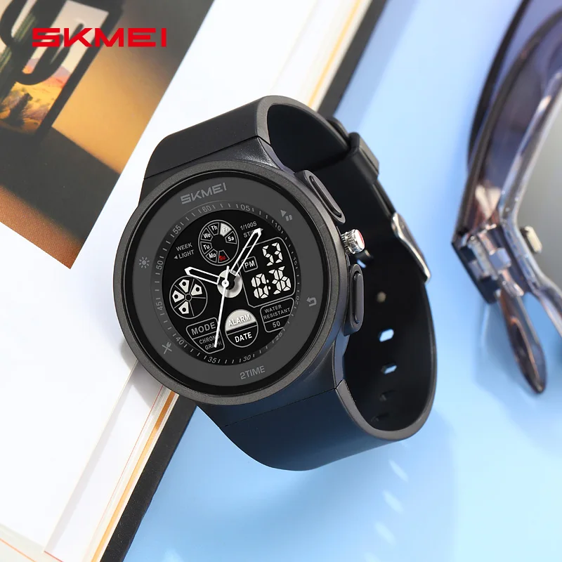 SKMEI 2346 nueva llegada colorido moda Unisex hombres mujeres tiempo gran pantalla Digital PC reloj deportivo clásico cronógrafo reloj de pulsera