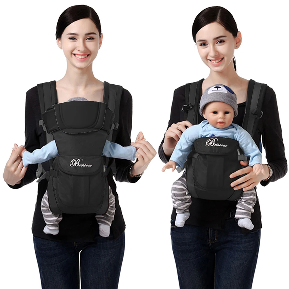 Portabebés, portabebés ergonómico 4 en 1, portabebés fácil ajustable para recién nacidos y niños pequeños