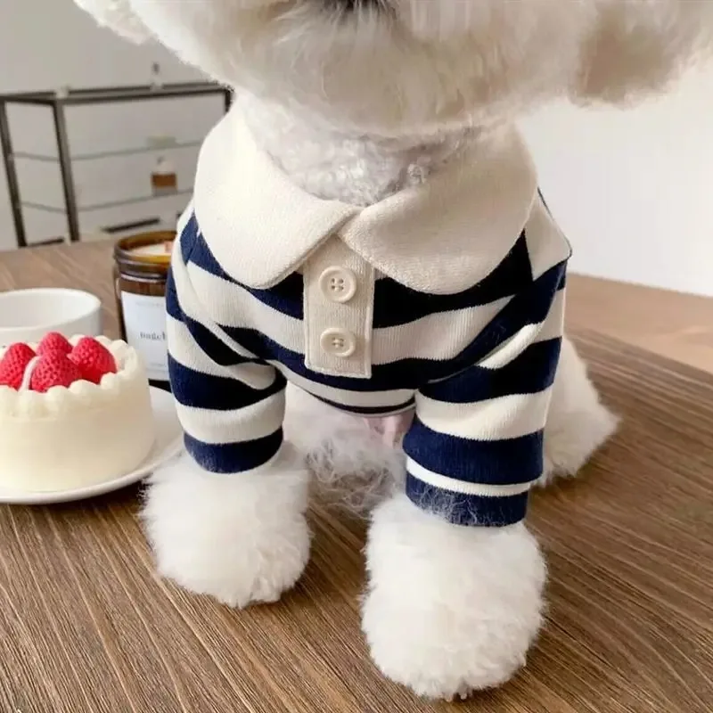Polo de verano para perros, ropa para cachorros, Bichon Frise, Chihuahua, sudadera a rayas para perros, chaleco refrescante para perros pequeños y medianos