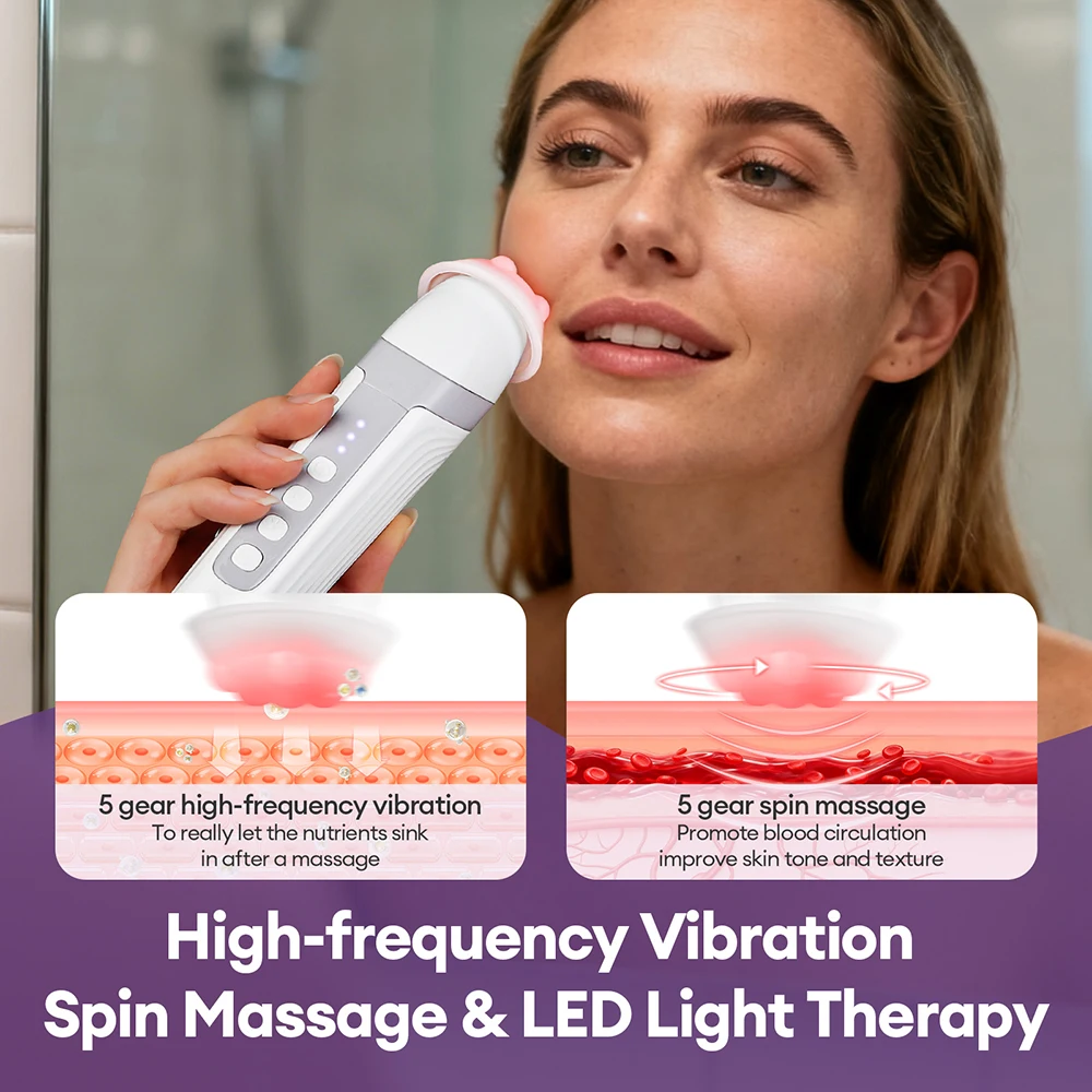 Pluma de burbuja de CO2 de 4 puntas, limpieza Facial de la piel acuática, dispositivo de belleza para SPA, masajeador de cápsulas de CO2, máquina Facial portátil de burbujas de oxígeno