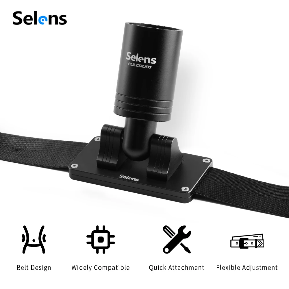 Accesorios para cámara Selens, correa de cintura, enfoque de seguimiento, anillo de aluminio, soporte de correa para cinturón, cámara de videocámara de acción ajustable