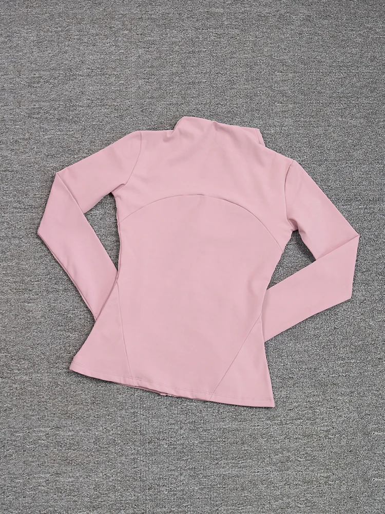 Abrigo deportivo para mujer, camisa ajustada de Yoga de manga larga para correr rápido, traje fino para Pilates y Fitness, ropa superior