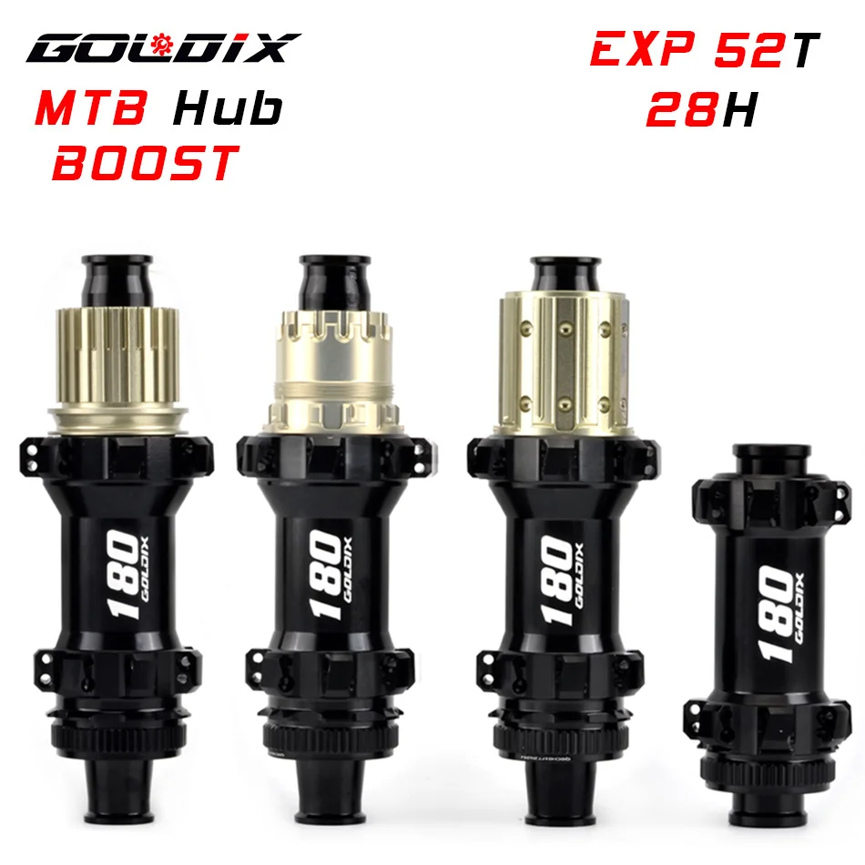 GOLDIX M180 MTB BOOST Hub disco de bloqueo central 28H EXP trinquete 52T montaña XD clase bicicleta Hub para Shimano SRAM 11 12 velocidades